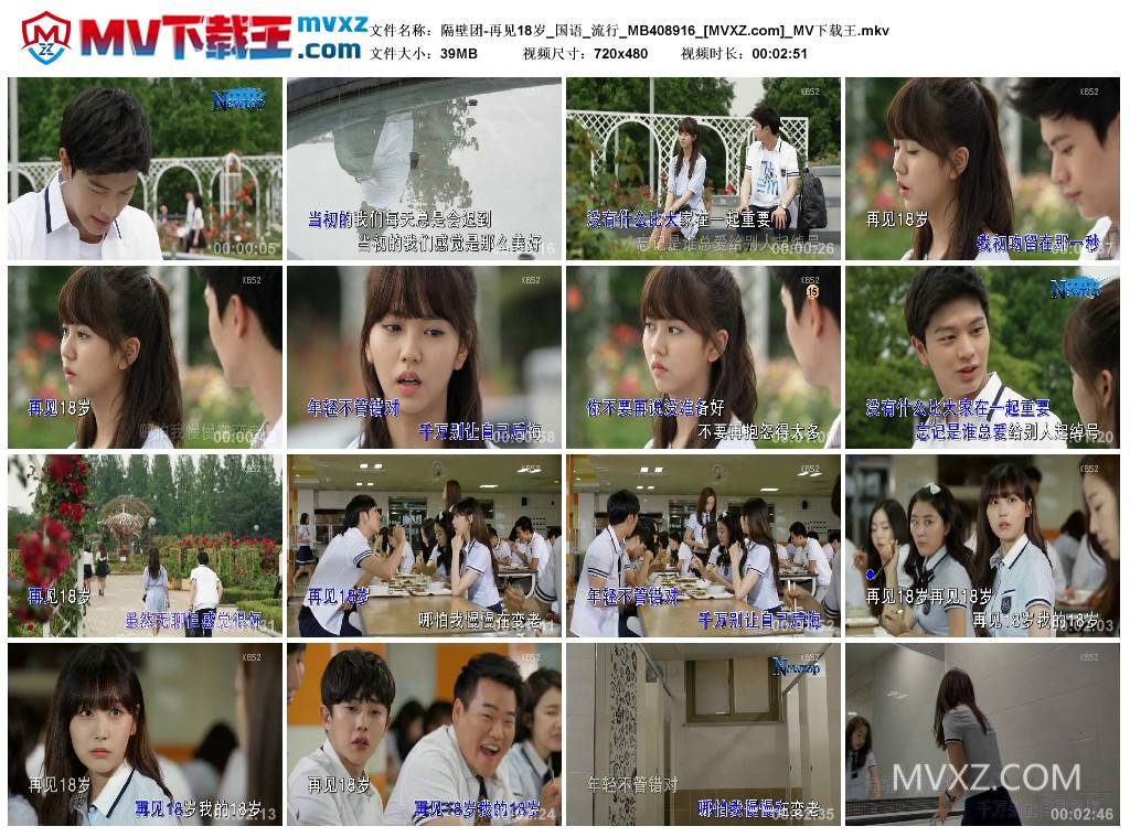 隔壁团-再见18岁_国语_流行_MB408916